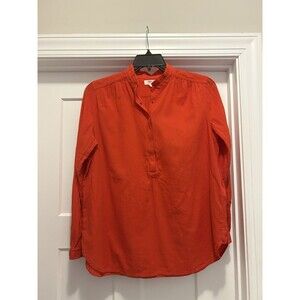 Women’s Levi’s Long Sleeve V Neck Red Pop Over Top Size Large Lightweight Casual